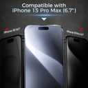 MAGIC JOHN 3rd Gen Upgraded for iPhone 15ProMax Screen Protector 6.7 Inch,HD Clear,Shatterproof Tempered Film,Auto Dust-Elimination,Bubble Free,Easy Installation,2 Pack