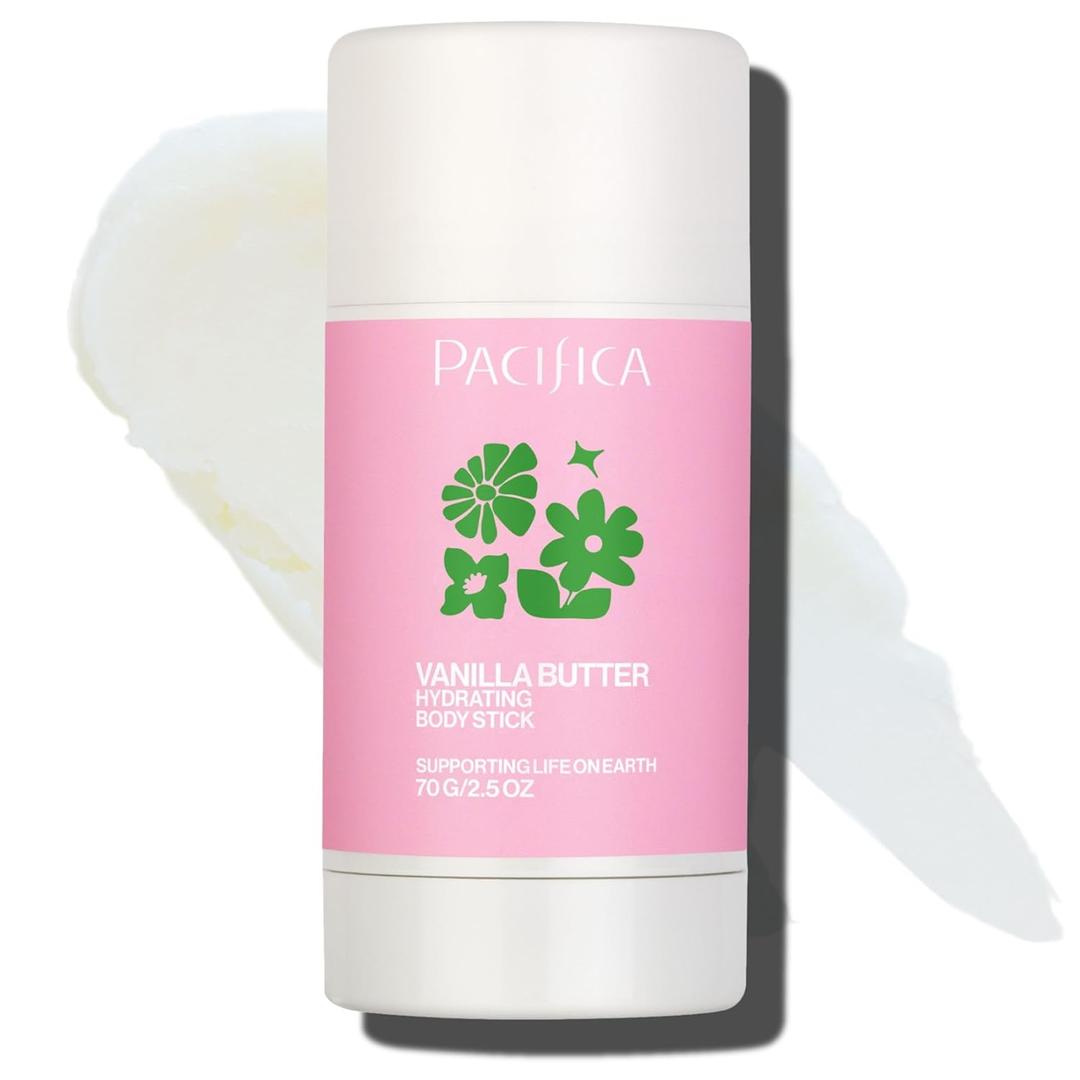 Pacifica Vanilla Butter Moisturizing Balm Stick  Solid Body Lotion for Instant Dry Skin Relief Moisture Balm, Shea Butter & Vanilla Formula Vegan & Cruelty-Free Clean Skincare 2.5 oz