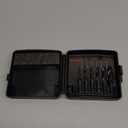 Drill & Tap Bits Set of 6pcs - 6 SAE Sizes: 6-32NC to 1/4-20NC, 6 Metric Sizes: M3 to M10 and a Quick-Change Adapter – Combine Drilling Tapping Threading Countersinking Functions in One Bit, Black