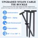150Pcs Nylon Car Cable Ties Fasteners Zip Tie Clips & Plastic Rivet Straps with One-Way Locking Teeth for Bumper Fender Engine Splash Shield Wiring Harness Interior/Exterior DIY Repair