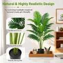 UPBUD 28" Artificial Palm Tree, Tall Fake Plant, Faux Tropical Areca Tree