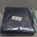 LUSHVIDA 2 Packs Vinyl Card Tablecloth with Flannel Backing 34x34 inch - Waterproof Plastic Picnic Table Cover for Square Folding Table Cloth with Elastic Corners, Navy Blue