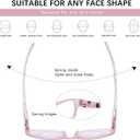 5 Pack Reading Glasses for Women, Blue Light Blocking Computer Readers, Ease Blurry Vision Dry Eyes Anti UV Glare