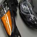 Headlight Assembly Designed for Hyundai Elantra 2011-2013, Passenger & Driver Side, Halogen Headlamp with Clear Lens Black Housing Amber Reflector, 92101-3y000 92102-3y000 HY2503161 HY2502161
