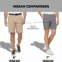 PGA Tour Men's 7 Flat Front Performance Stretch Golf Shorts with Active Waistband (Black)
