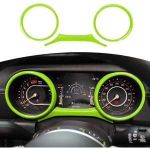 RT-TCZ for Jeep JL Dashboard Instrument Panel Gauges Trim Ring Cover for Jeep Wrangler JL JLU Gladiator JT 2018-2023 Green Interior Accessories 3pcs