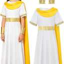 ReliBeauty Toga costume kids Boys Costume Roman Greek God Girls,10-12/150