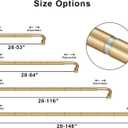 Room Darking Curtain Rod, 28-116 Inch Adjustable Window Curtain Rods Wrap Around 1inch Diameter Single Splicing Curtain Rod, Warm Gold