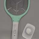 Faicuk Rechargeable Handheld Bug Zapper Racket 2 in 1 Electric Fly Swatter (2 in 1 Green)