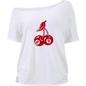 Women's Off The Shoulder Tops Floral Graphic Oversized Tshirts Shirts Y2k Summer Tops Trendy (White, L)