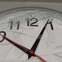 Rohioue 12 Inch Wall Clock Modern Battery Operated Silent Non Ticking Analog Clock Decorative for Bedroom Kitchen Bathroom Office Home Living Room (Silver)