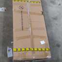 DWVO 47'' Buffet Cabinets with Upper Rack, Farmhouse Coffee Bar Cabinet with Power Outlet & Goblet Holder, Sideboard Cabinets with Sliding Barn Door for Kitchen, Living Room (Black Oak)