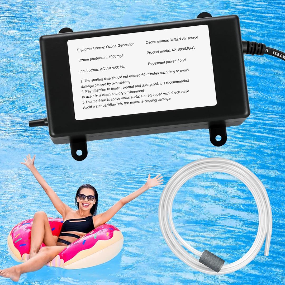 Ozone Generator for Cold Plunge, 1000mg/h Ozone Generator for Water Keep Cold Plunge, Ice Bath, Spa, Hot Tub, Pool Clean and Fresh for a Long Time