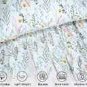 RUVANTI 100% Cotton Sheets Queen Size Percale Bedding, Cooling & Breathable Floral Design, Durable with a Crisp, Soft & Comfortable Feel, 16" Deep Pocket, 4-Piece Set, Aroma