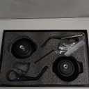 Handlebar-end Side Rearview Mirror CNC Aluminum Universal for Motorcycle Motorbike Street Bike, Compatible with Honda Kawasaki Suzuki Triumph Yamaha(Black)