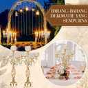 Nitial 4 Pcs 5 Arm Crystal Candelabra Centerpiece for Table 27 Inch, Gold