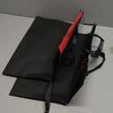 Argivean Extra Large Black Gift Bags: 2pcs 16x6x12 Inch Gift Bags With Handle For Birthday Wedding Party Business (With Red Tissue Paper)