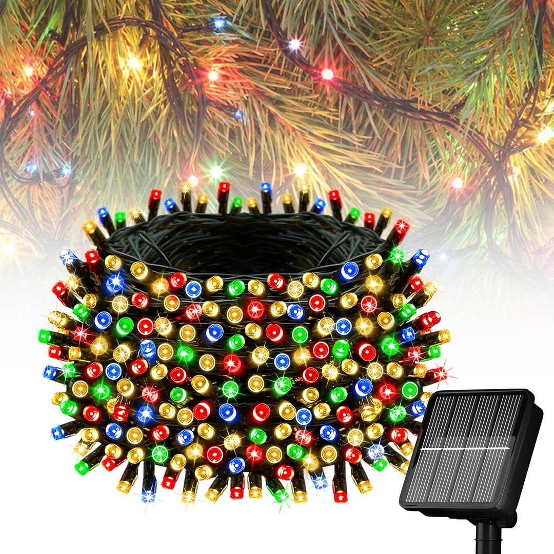 Solar String Lights for Outside, 39Ft 100 LED Solar String Lights Outdoor with 8 ModesSolar Lights for Outside Waterproof for Yard, Fence,Balcony, Party,Christmas Tree Decorations (Multicolor)