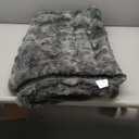 Faux Fur Throw Blanket, 1000GSM Fluffy Soft Bubble Blanket for Couch Bed, Cozy Plush Warm and Thick Blanket, Fuzzy Rabbit Lola Throw for Living Room Bedroom 50''*60'' Tie-dye Grey