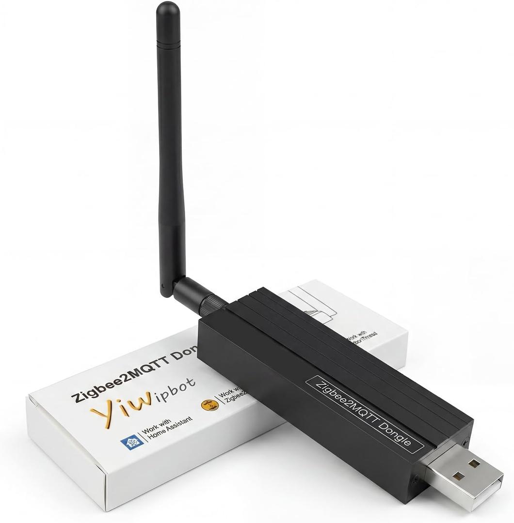 Zigbee 3.0 USB Dongle-P Plus Gateway, TI CC2652P+CP2102N Dual-Chip, Universal Zigbee USB Gateway with Antenna for Home Assistant, OpenHAB, ZHA, Zigbee2MQTT