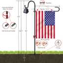 Garden Flagpole Stand with Shepherd'S Hook, for Garden Flag Stand 12x18 Flag | 1/2 Inch Thick 62 Inch High, Perfect for Garden Flag Holders for Outside (Solar Lights & Flags Not included)