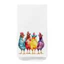 IAFQWDS Funny Chicken Kitchen Towels, Chicken Lovers Lady Mom Gifts Dish Tea Towels, Cool Colorful Chicks in Sunglasses Decorative Hand Towel for Bathroom Kitchen, 16x24 Inch