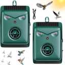 2026 New Solar Ultrasonic Bird Repellent Outdoor, 2 Pack Woodpecker Deterrent for House,Waterproof Pigeon Goose Bird Deterrents for Outside,Birds Repeller Scare Devices for Balconies Garden Orchard
