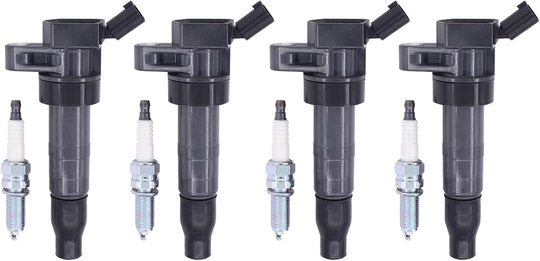 Ignition Coil and Spark Plug for Hyundai Equus 2011-16, Genesis 2009-16, Santa Fe 10-12, Sonata 2008-15, Tucson 10-15, Kia Forte 10-13, K900 15-17, Optima 2009-16, Sorento 11-15, Sportage 11-16