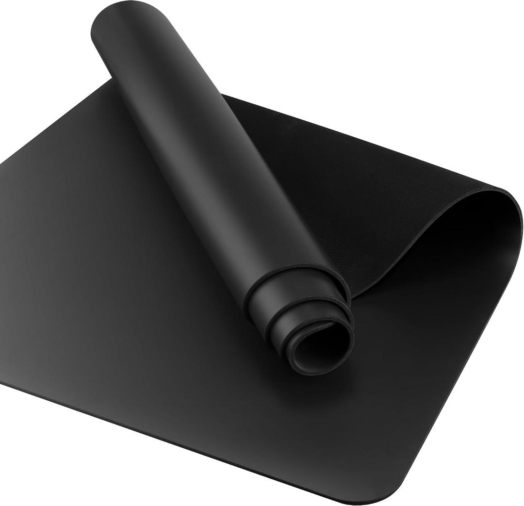 Professional PU & Natural Rubber Yoga Mat – Non Slip 5mm Thick Workout Mats for Women & Men, 72"x27" Wide Exercise Pad for Hot Yoga, Pilates, HIIT & Home Gym – Strap Included