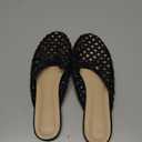 AMINUGAL Womens Woven Ballet Flat Shoes Round Toe Mary Janes Flats Elastic Band Dressy Comfortable Ballerina Flats for Women 9.5