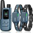 Jugbow Dog Shock Collar 2 Dogs (10-120Lbs) - 4200FT Dog Training Collar with Remote IPX7 Waterproof Electric Collar with 4 Training Modes, Rechargeable e-Collar for Lager Medium Small Dog Cyan Blue