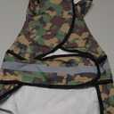 HDE Dog Raincoat Jacket Reflective Adjustable Hooded Pet Poncho Rain Coat with Leash Hole for Small to X-Large Dogs Camo - L