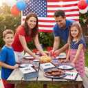 100 Pcs 250th Anniversary 4th of July Party Supplies " 250 Years of Freedom'' Red and Blue Fourth of July Napkins American Birthday Patriotic Party Decor for Independence Memorial Day