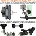 Aluminum 17mm Ball Double Socket Arm for Motorcycle Bike Car Phone Holder Compatible with RAM Mounts Garmin GPS Mount 17mm Ball Mount Adapter