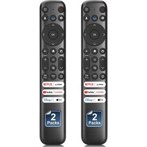Only for TCL-Google-TV-Remote-Control Replacement,RC813 Compatible with TCL QM8/QM7/Q7/Q6/Q5/S5/S4/S3 4K UHD HDR LED QLED QD-Mini LED Full-HD Smart TVs(Pack of 2)