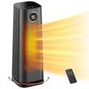 Wind Talk Space Heater for Indoor Use, 1500W Fast Electric Portable Ceramic Heaters with Thermostat, 4 Modes, 24H Timer, 70°Oscillating Room Heater with Remote for Office Bedroom Use, 2023 Upgraded