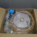 Gold Floor Lamp for Living Room with 3 Color Temperatures,Arc Boho Floor Lamps with Remote Control, Rattan Standing Lamp with Wicker Lamp Shades Dimmable Tall Floor Lamp For Bedroom Living Room Corner (12.2 inch)