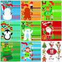 Max Fun 48 Sheets Christmas Stickers for Kids Bulk Cute Holiday Stickers Funny DIY Crafts Activities Party Favors Game Gifts for Boys Girls