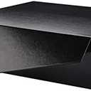 PACKHOME Large Gift Box with Lid 13.5x9x4.1 Inches, Sturdy Collapsible Gift Box with Magnetic Closure (Glossy Black, Grass Texture)