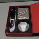 Go Brush Pro Hair Straightener  Cordless Comb with Negative Ion, 6000mAh Fast Heating & Portable Travel Design, Rechargeable Brush for Straightening and Curling (White-1Pcs)