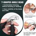 Toenail Clippers for Seniors Thick Toenails, Angled Head Toe Nail Clippers Adult Thick Nails, Wide Jaw Opening with Catcher, Long Handle Nail Cutter Professional Pedicure Tool for Men Women