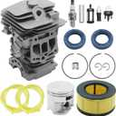 44mm Cylinder Piston Kit, Replacement Parts Compatible with Stihl MS251 MS 251 Chainsaw, Complete Assembly with Air Filter, Spark Plug, Fuel Line