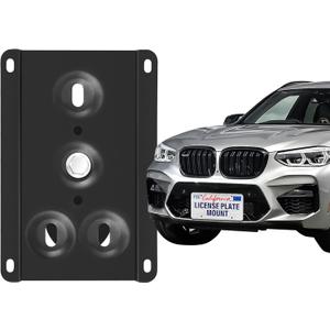 No Drill Front License Plate Bracket Holder Compatible with BMW 2018-up X3 X4, Rust-Proof License Plate Mount Adapter, Bumper Grille Car Tag Frame with Anti-Theft Screws Accessories