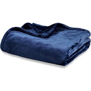 Berkshire Blanket Classic VelvetLoft Solid Throw Blanket, Lightweight Soft Fuzzy Plush Throw Blanket for Bed and Couch, Dress Blues, 50x60 Inches