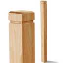 CroBlissful 1 Pcs 3.5 x 48 inch Solid Red Oak Stair Newel Post with a Single Groove Notched Wood Balusters for Staircase Interior Railing Newels for Stair Handrails