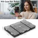 FYY Daily Pill Organizer,7 Compartments Portable Pill Case Travel Pill Organizer,[Folding Design] Large Pill Box for Purse Pocket to Hold Vitamins,Cod Liver Oil,Supplements and Medication-Clear Black