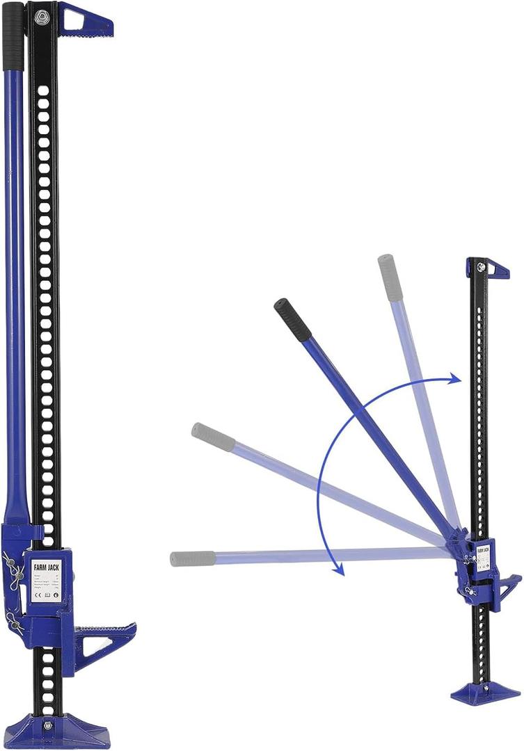3Ton High Lift Farm Jacks 48 Inch-6600LBS Off Road Jack, Heavy Duty Bumper Jacks, All Fit Tall Utility Farm Jack for Tractor, Truck, SUV, ATV,UTV