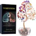 6 inch Valentine's Day Healing Crystal Tree 7 Chakra Tree of Life for Positive Energy, Money Good Luck Gemstone Tree Bonsai Tree for Home Office Desk Decor, Spiritual Birthday Gift for Women