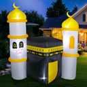 Dawdix 6FT Inflatable Ramadan Mosque Decoration, Inflatable Masjid Eid Mubarak Outdoor Decor, Muslim Islamic Holiday Blow-Up Lawn and Garden