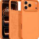 BENTOBEN Magnetic for iPhone 17 Pro Max Case 6.9" 2025, Compatible with Magsafe Silky Liquid Silicone Slim Soft Full-body Shockproof Protective Women Men Phone Cover for iPhone 17 ProMax,Cosmic Orange